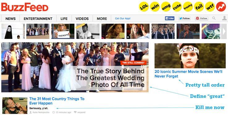 Bad Blog Headline Examples (Buzzfeed Clickbait Screenshot)
