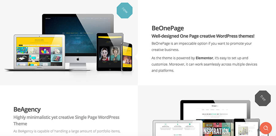 BeTheme for Bloggers (Screenshot of Homepage)
