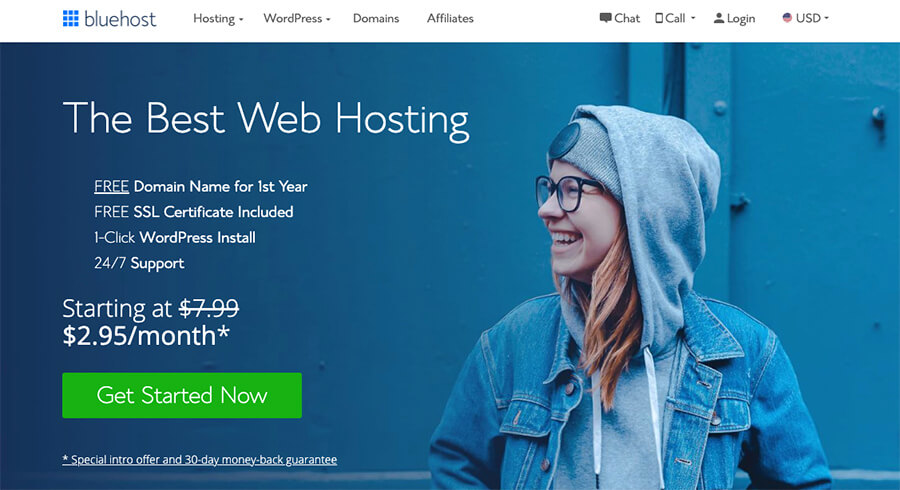Bluehost Hosting for Free Blogging Sites on WordPress