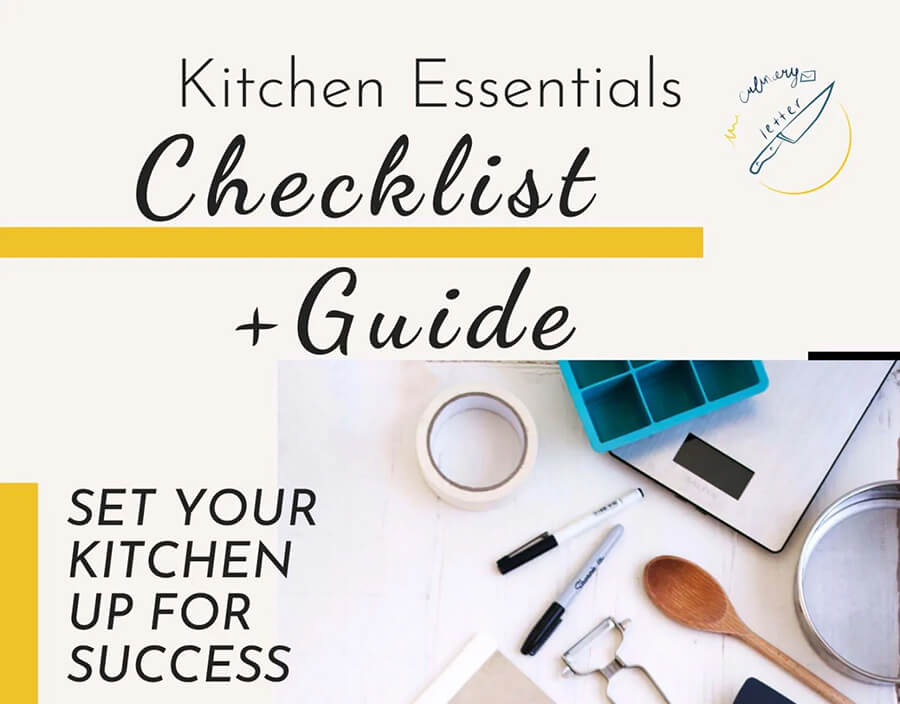 Checklists Types of Content (Example of Kitchen Checklist Screenshot)
