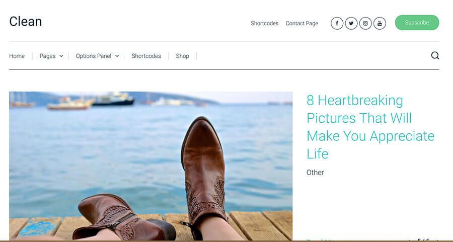 Clean WordPress Theme for Bloggers with a Simple Website