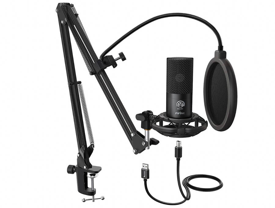 FIFINE Studio Condenser USB Podcast Microphone
