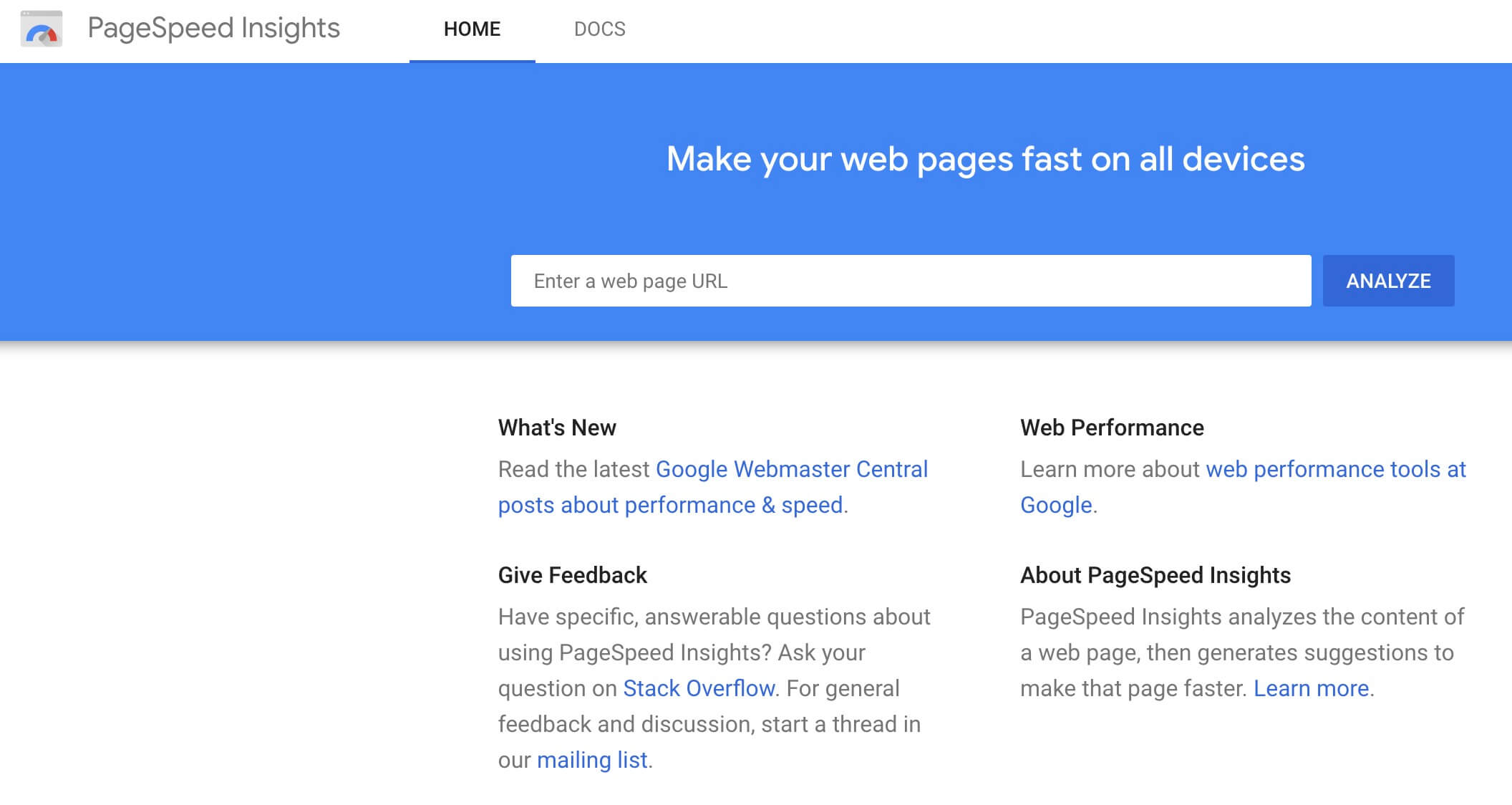 Google PageSpeed Insights Tool to Test Page Load Speed