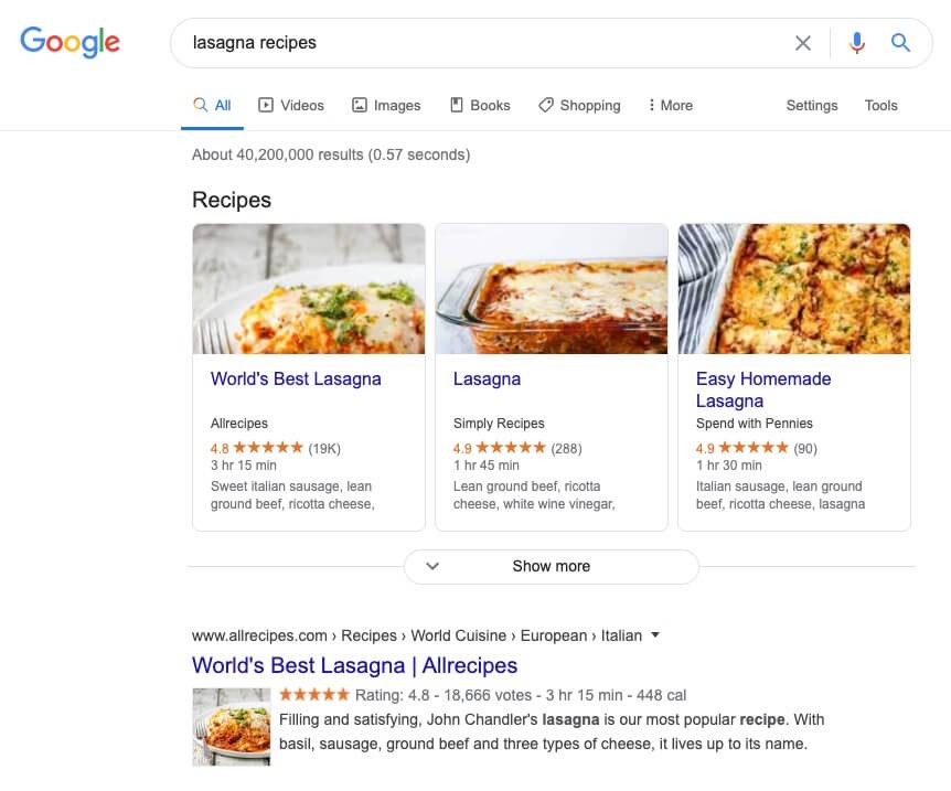 Google Search Result Screenshot (Example) of Finding Your Audience Online