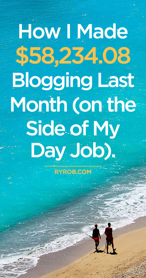 How I Made $58,234 Blogging on the Side of my day job Ryan Robinson ryrob April 2019 Income Report