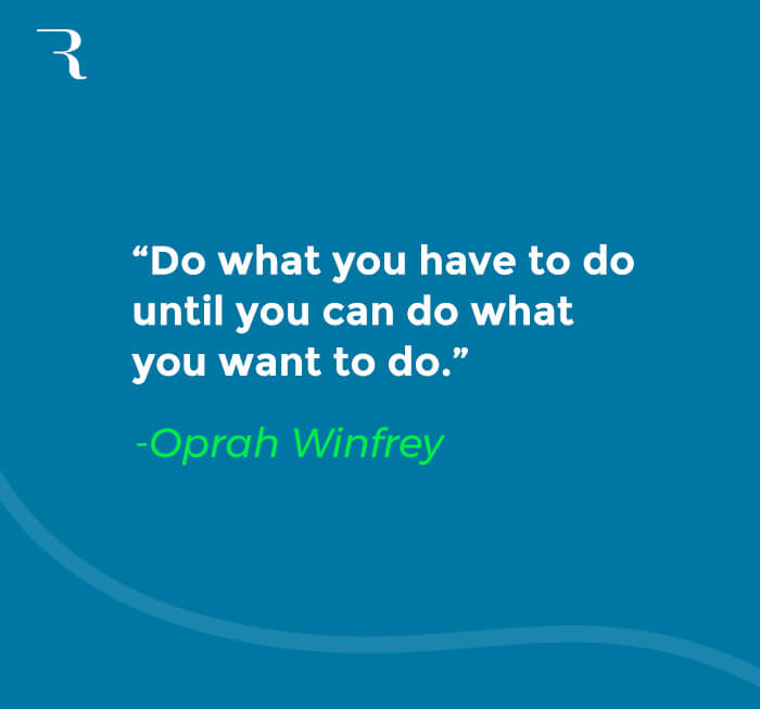 How to Fund Side Hustle - Oprah Winfrey quote