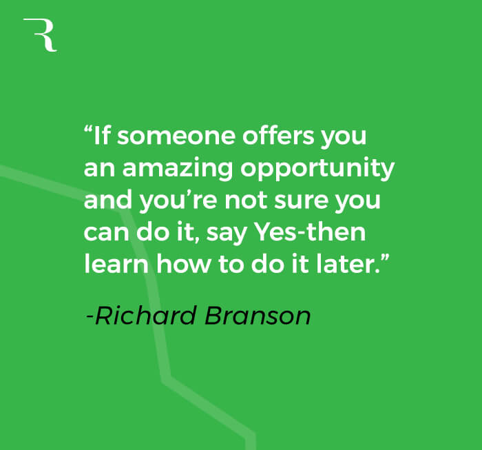 How to Fund Side Hustle - Richard Branson quote
