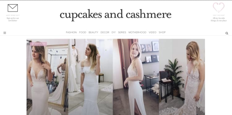 How to Name Your Blog Example Cupcakes and Cashmere