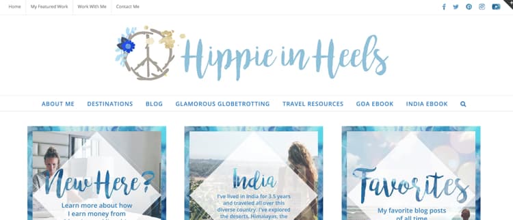 How to Name Your Blog Example Hippie in Heels