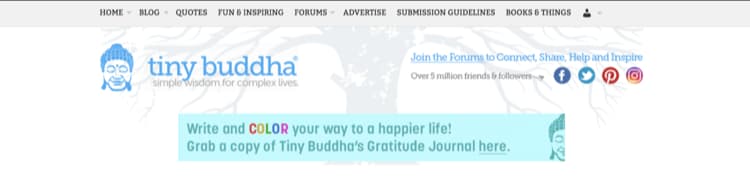 How to Name Your Blog Example Tiny Buddha