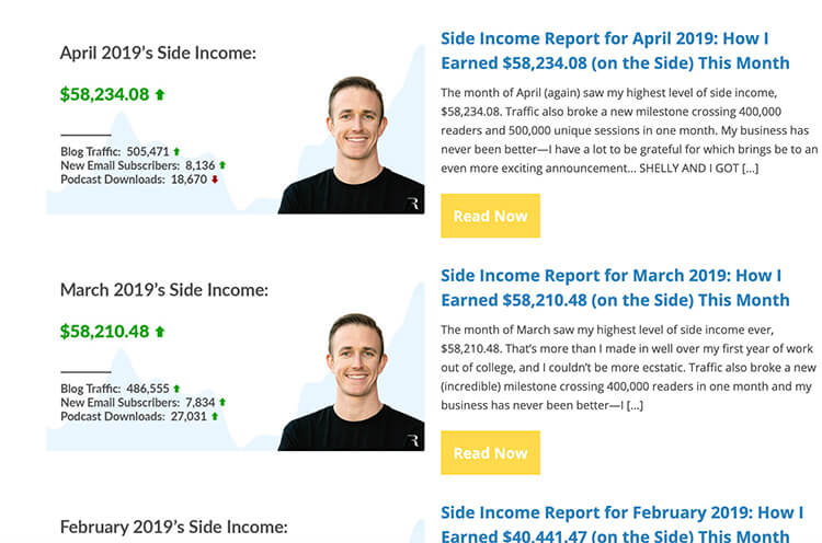 Increasing My Authenticity with Readers Through Income Reports (Screenshot)