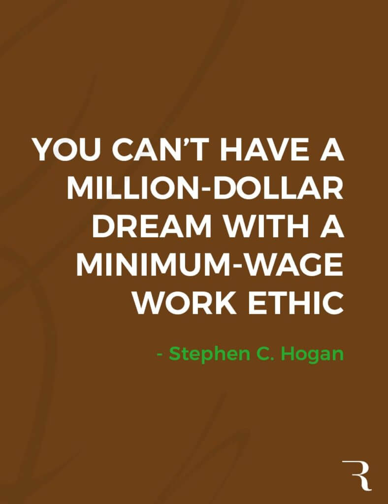 Motivational Quotes: "You can't have a million-dollar dream with a minimum-wage work ethic." 112 Motivational Quotes to Be a Better Entrepreneur