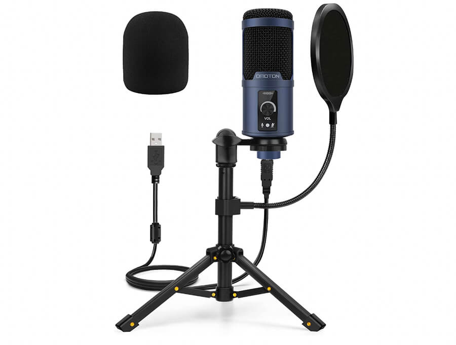 Omoton USB Microphone for Video Calls and Podcast Microphone Condenser