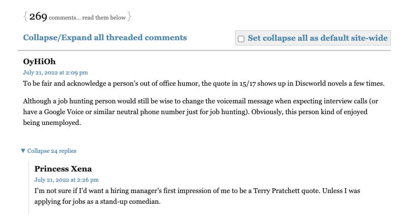 Screenshot Example of Blog Comments Inspiring a Long Discussion for Content Marketing Efforts