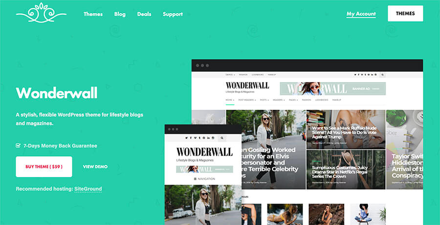 Wonderwall WordPress Theme for Photographers and Bloggers