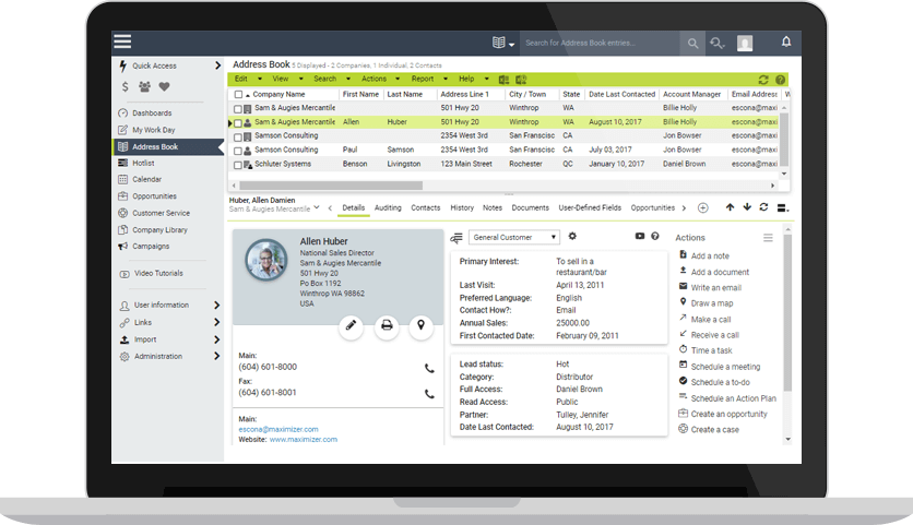Best CRM for Small Business Startups Maximizer Screenshot of Product