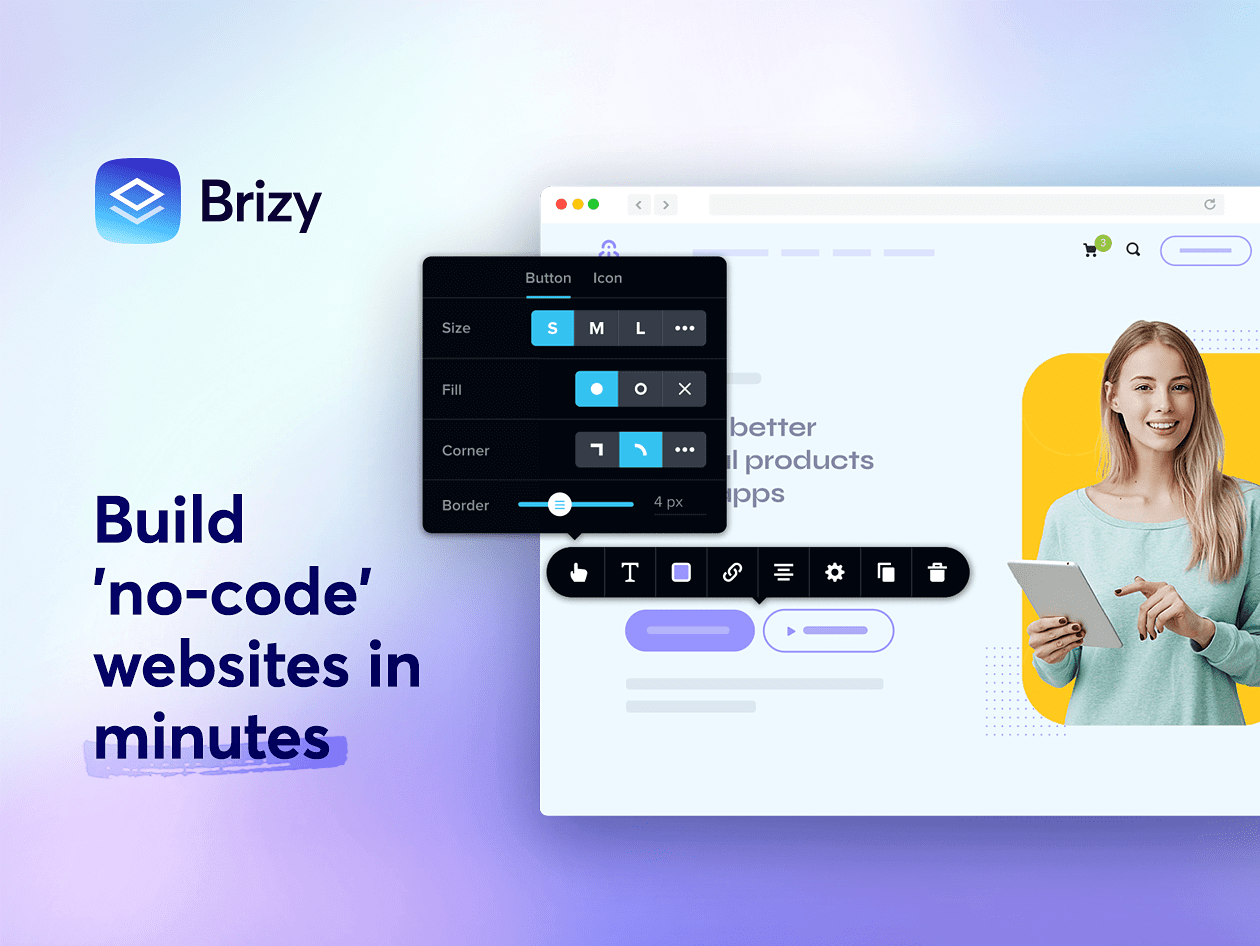 Brizy No Code Website Builder (Screenshot of Product In Use)