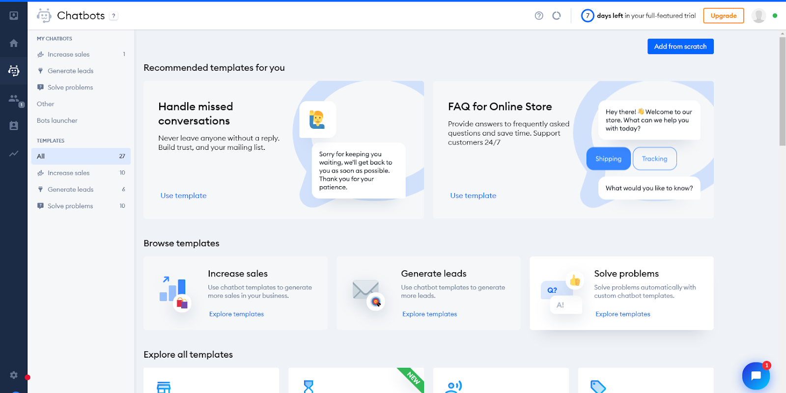 Tidio AI Tools for Customer Service and Live Chat Agents (Screenshot)