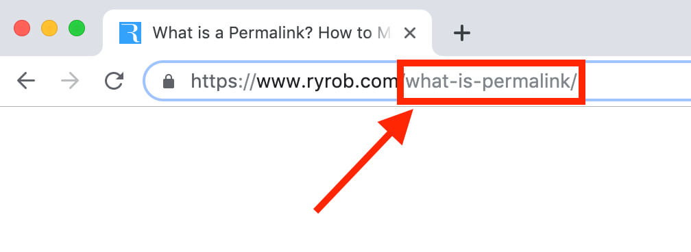 Setting the Permalink (URL) for Your Blog Posts Screenshot Example