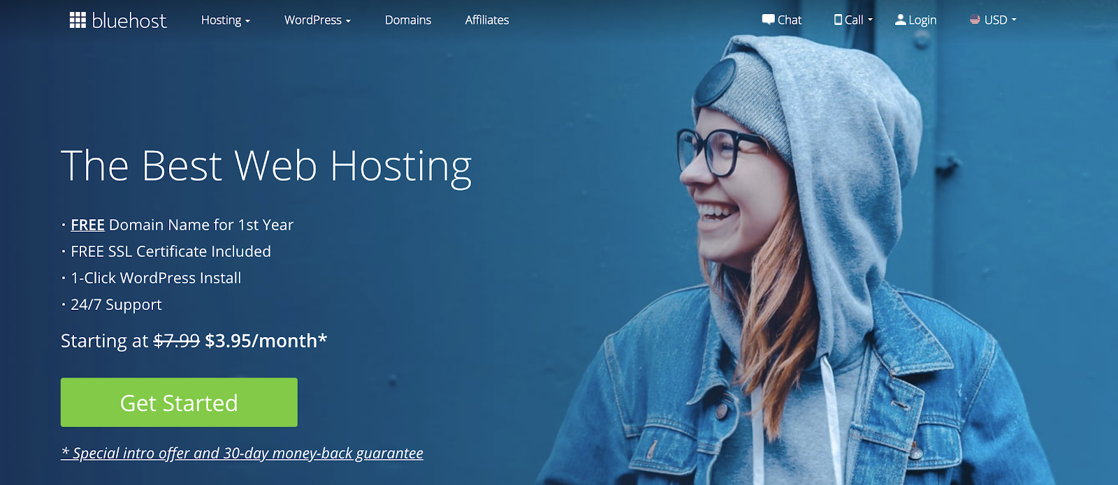 WordPress Hosted Blog Bluehost Homepage
