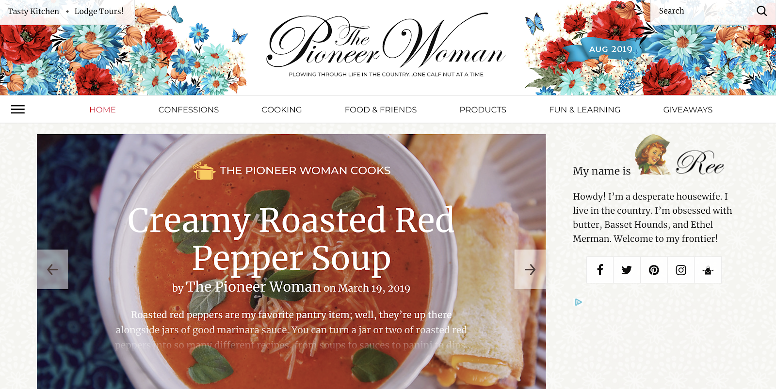 Top Food Blog Pioneer Woman Built on WordPress