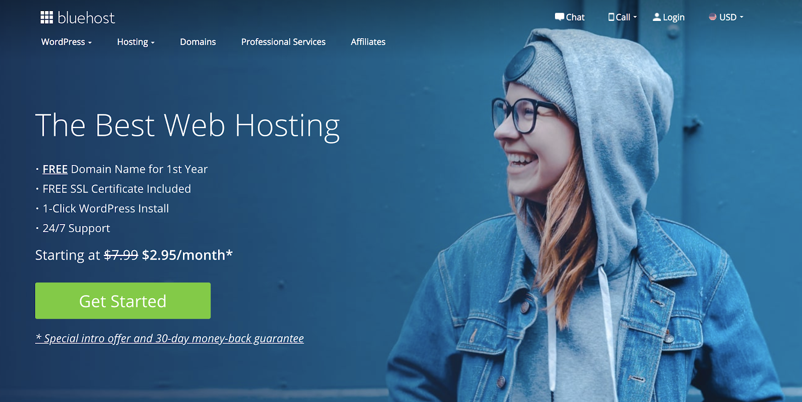 Bluehost Hosting is a Good Choice For New Bloggers (Screenshot)
