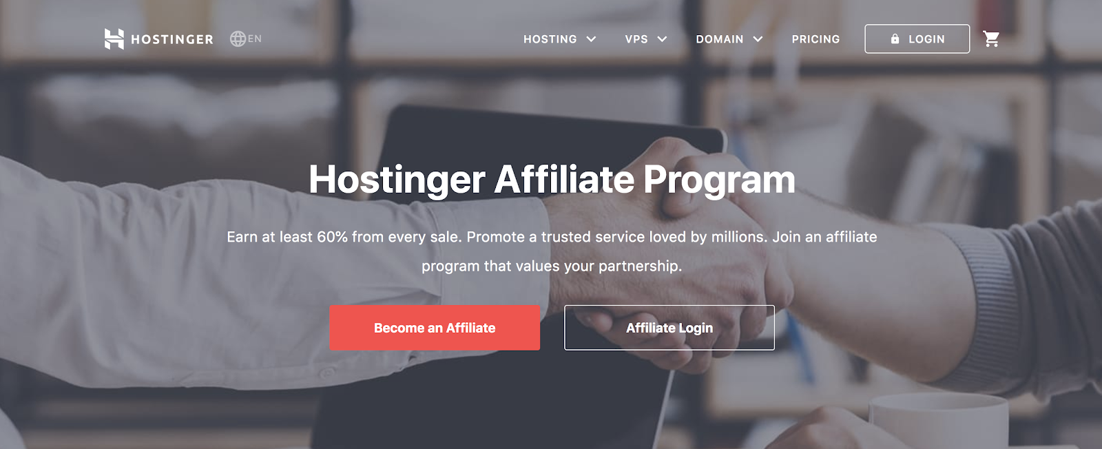 Honstinger's Affiliate Program Web Page Explainer (Screenshot)