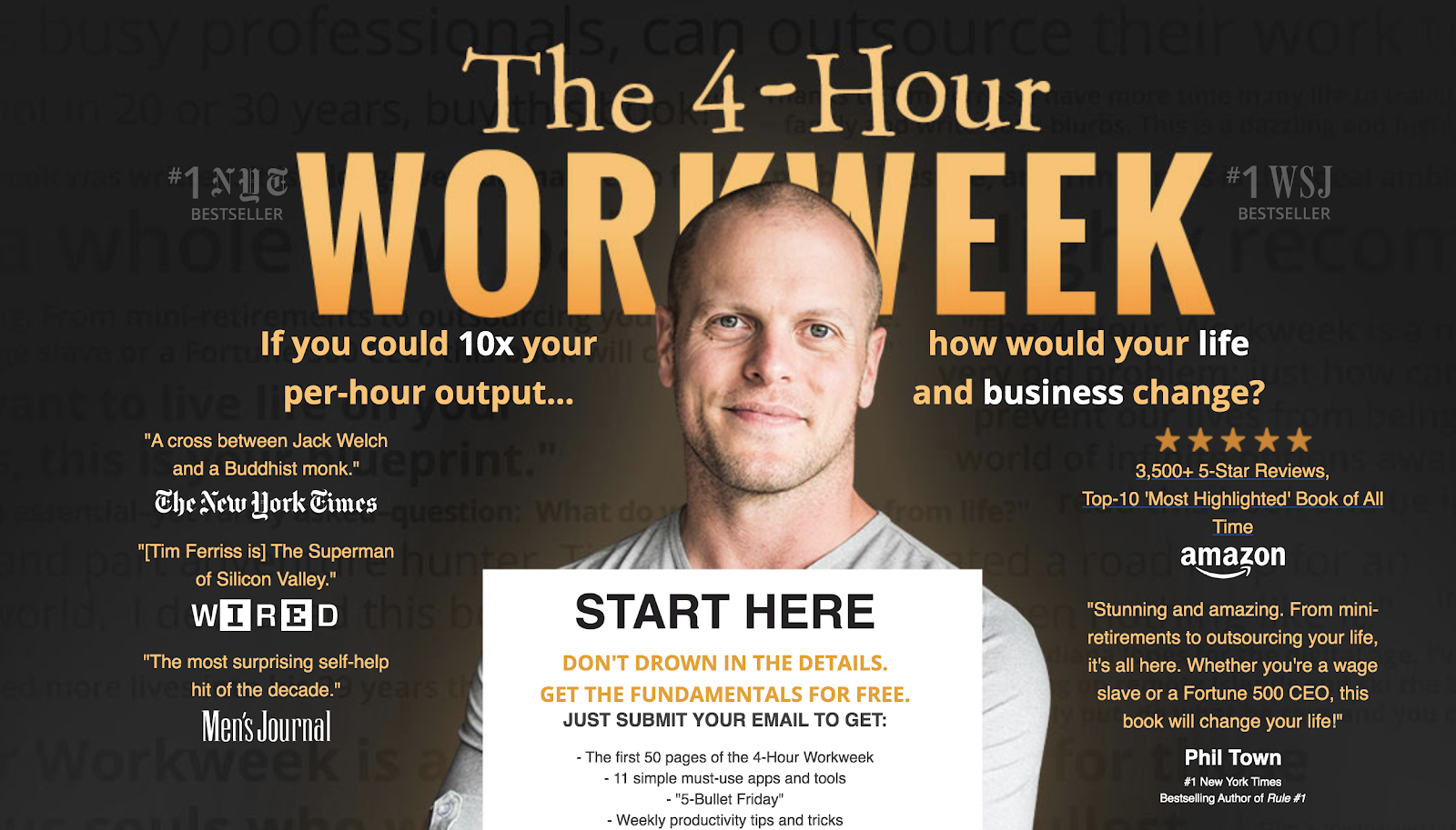 Tim Ferris Four Hour Work Week Blog Niche Example for Internet Entrepreneurs