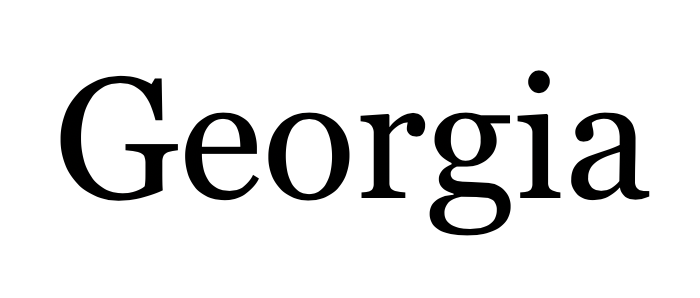 Georgia Font Screenshot (Good Fonts to Use in Your Blog Design)