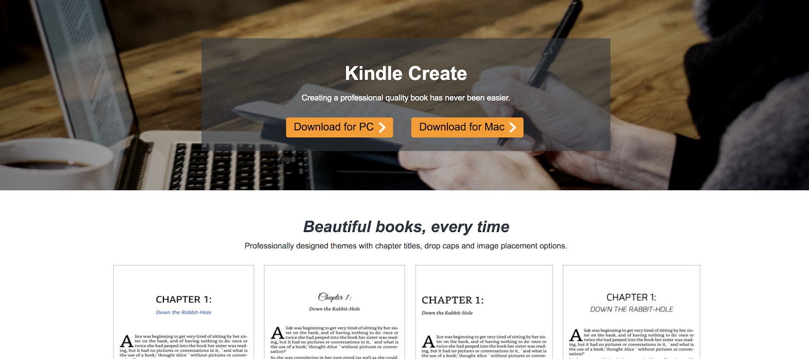 Amazon Kindle Create (eBook Publishing) Screenshot of Instructions