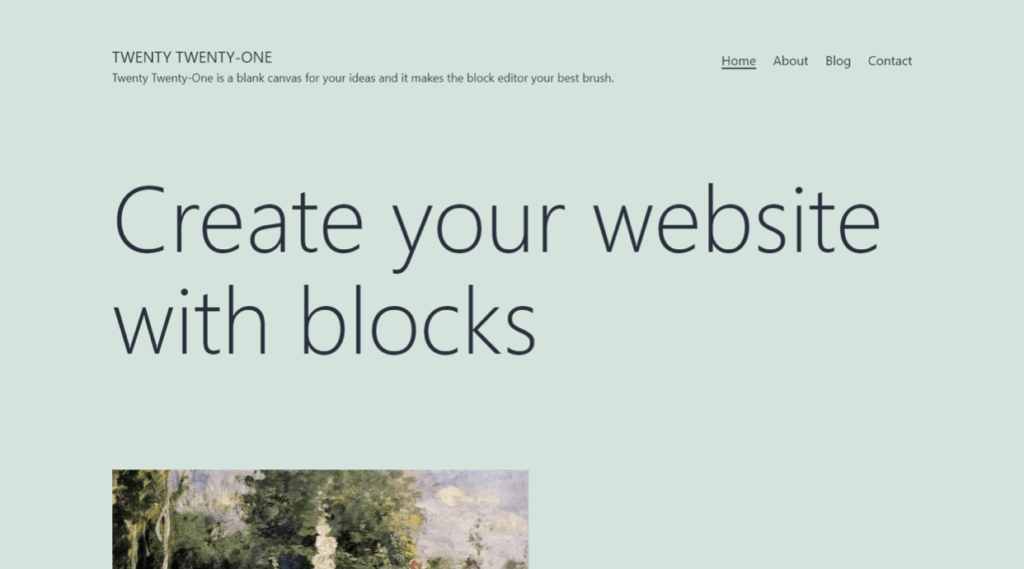 Create Your Website Blocks (Screenshot) and Choosing a WordPress Theme Walkthrough