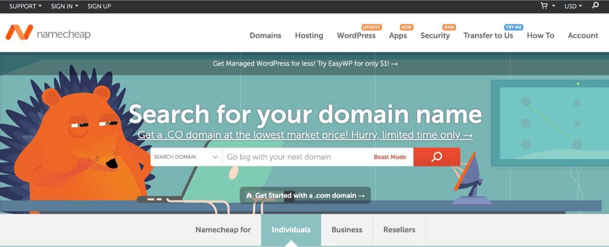 Namecheap Cheapest Registration of Domain Names