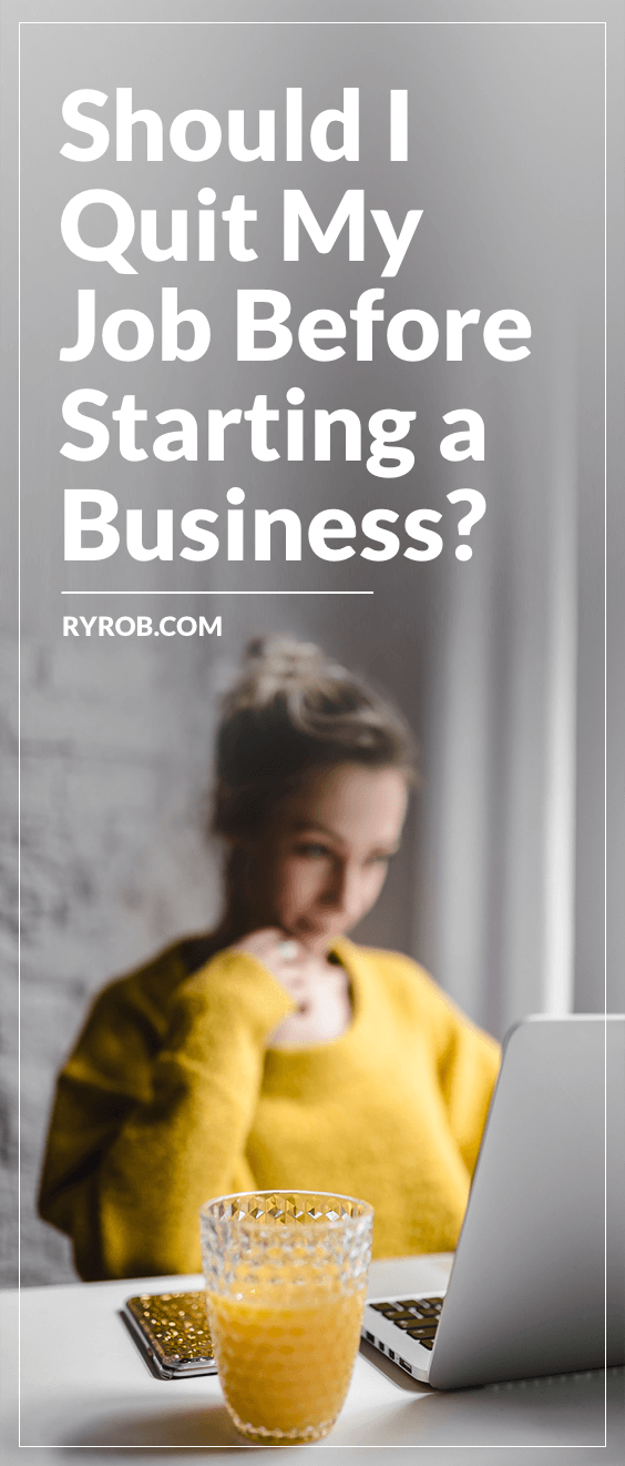 Should I quit my job before starting a business? Ask these 5 questions to make that decision, read Justine's story and my profitable side hustle experience.