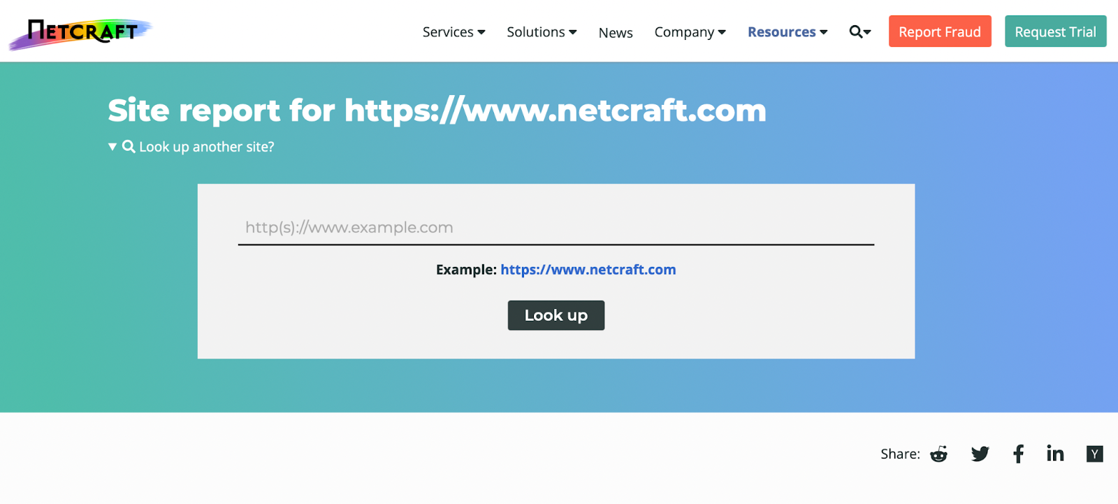 Netcraft Homepage Screenshot (Technology Profiling Tool)