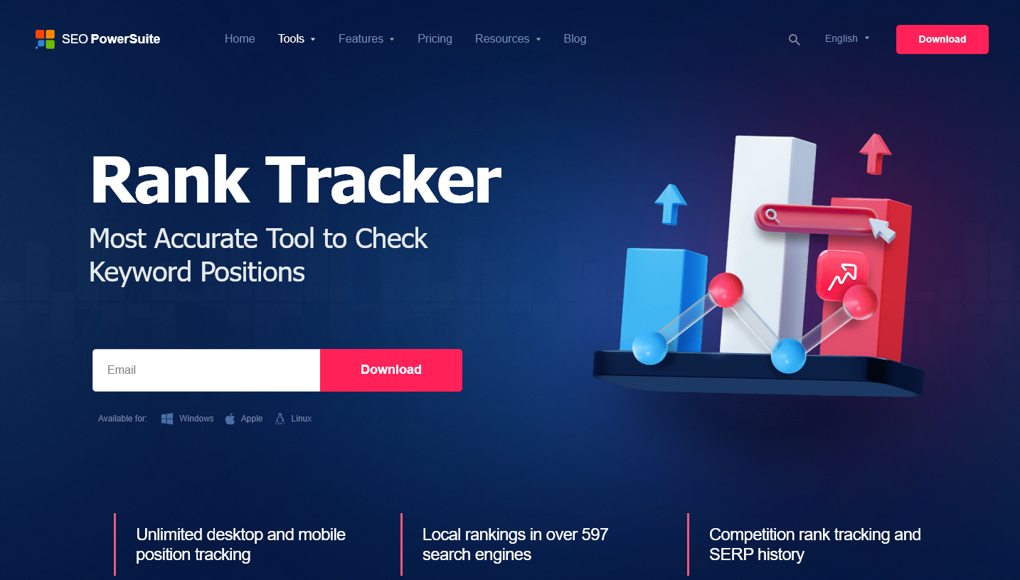Rank Tracker Keyword Position Tracker (Screenshot)